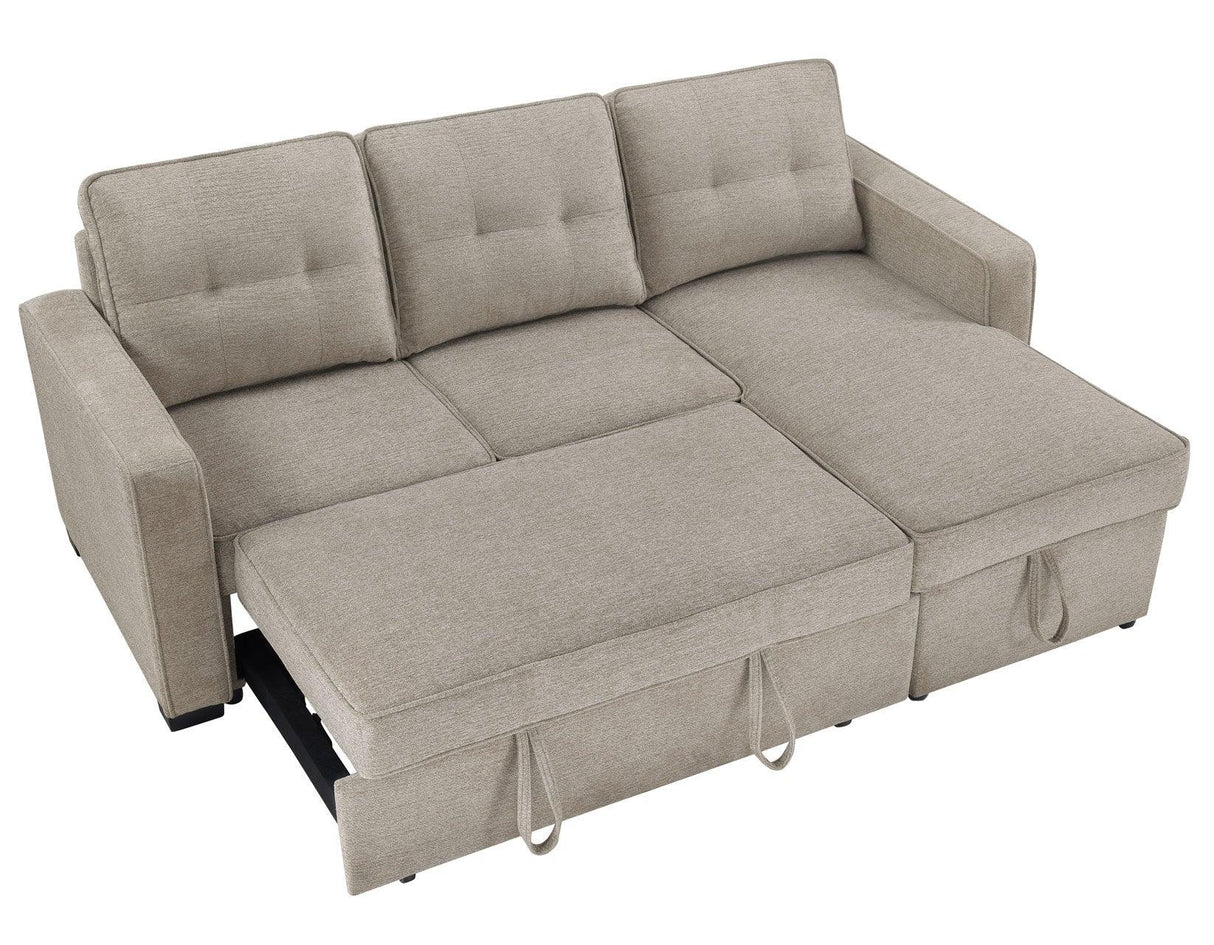 Noah Flippable, Convertible Storage Sleeper Chofa, Tan by Steve Silver at Eve Furniture