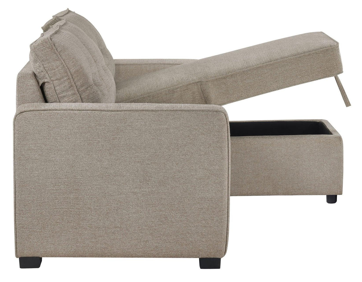 Noah Flippable, Convertible Storage Sleeper Chofa, Tan by Steve Silver at Eve Furniture