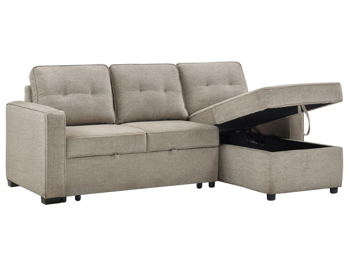 Noah Flippable, Convertible Storage Sleeper Chofa, Tan by Steve Silver at Eve Furniture
