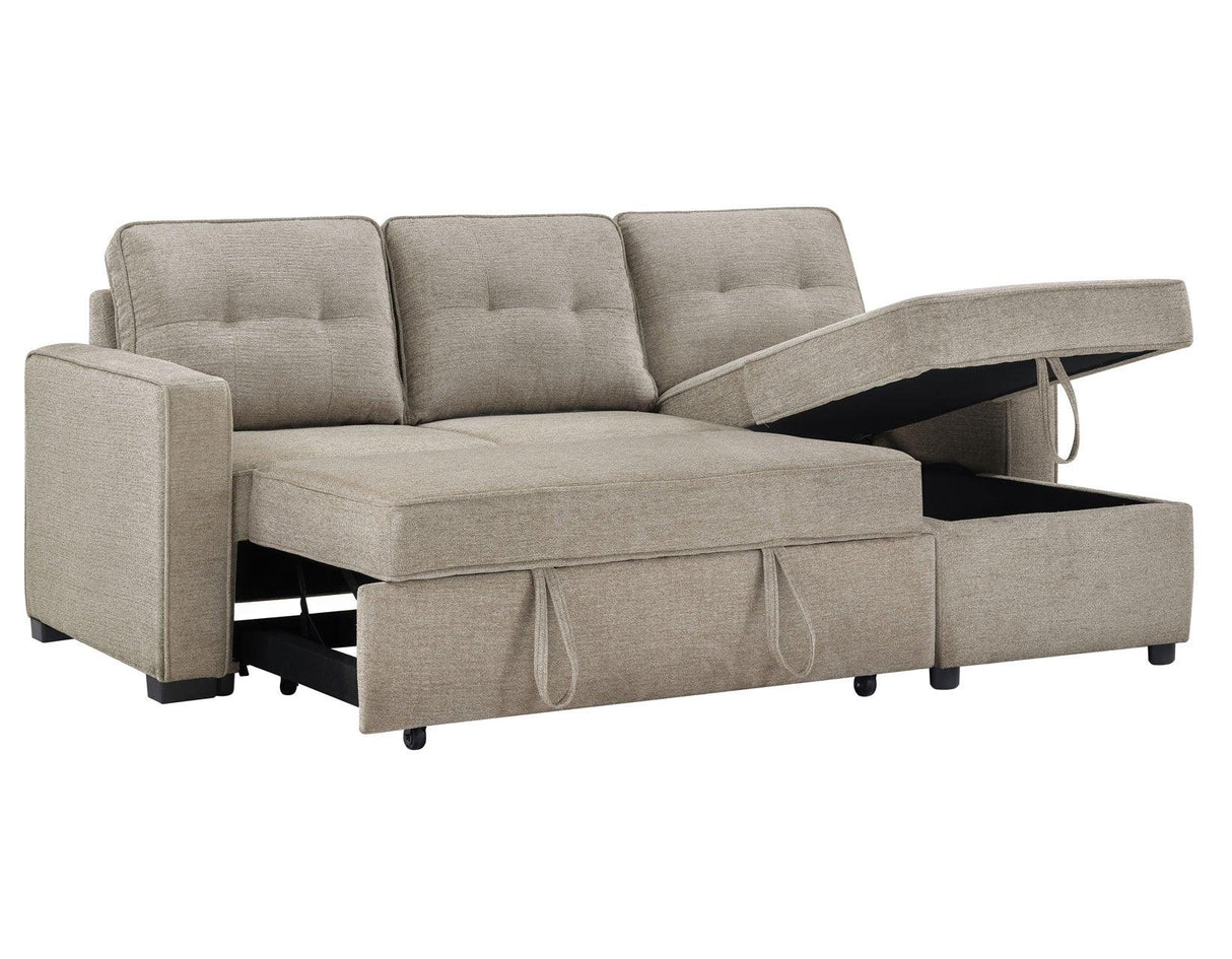 Noah Flippable, Convertible Storage Sleeper Chofa, Tan by Steve Silver at Eve Furniture