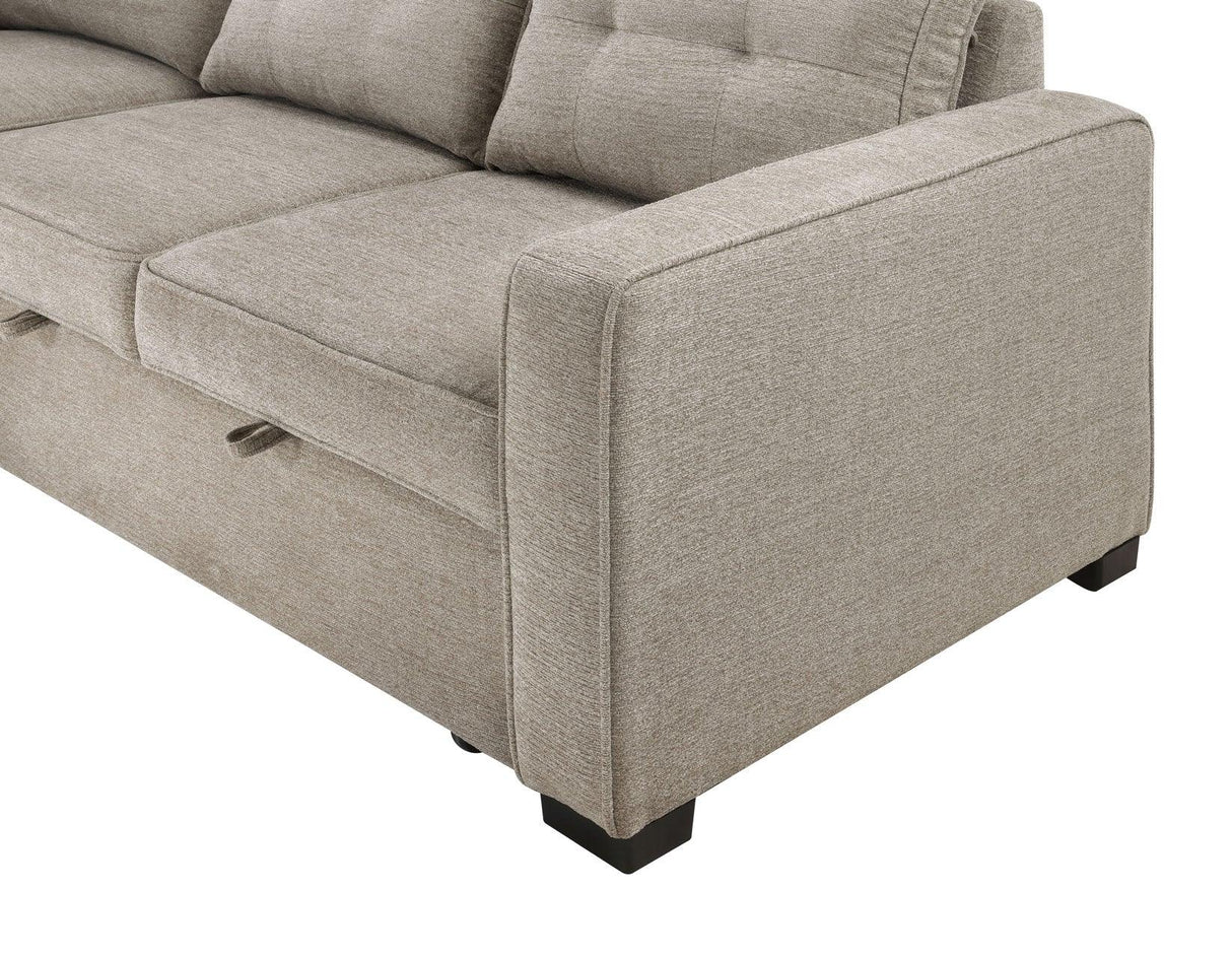 Noah Flippable, Convertible Storage Sleeper Chofa, Tan by Steve Silver at Eve Furniture