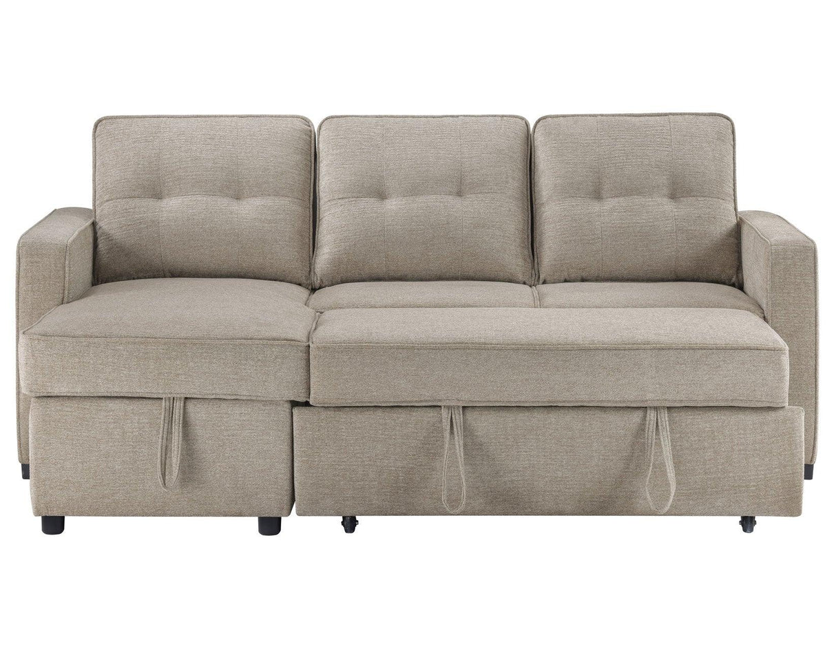 Noah Flippable, Convertible Storage Sleeper Chofa, Tan by Steve Silver at Eve Furniture