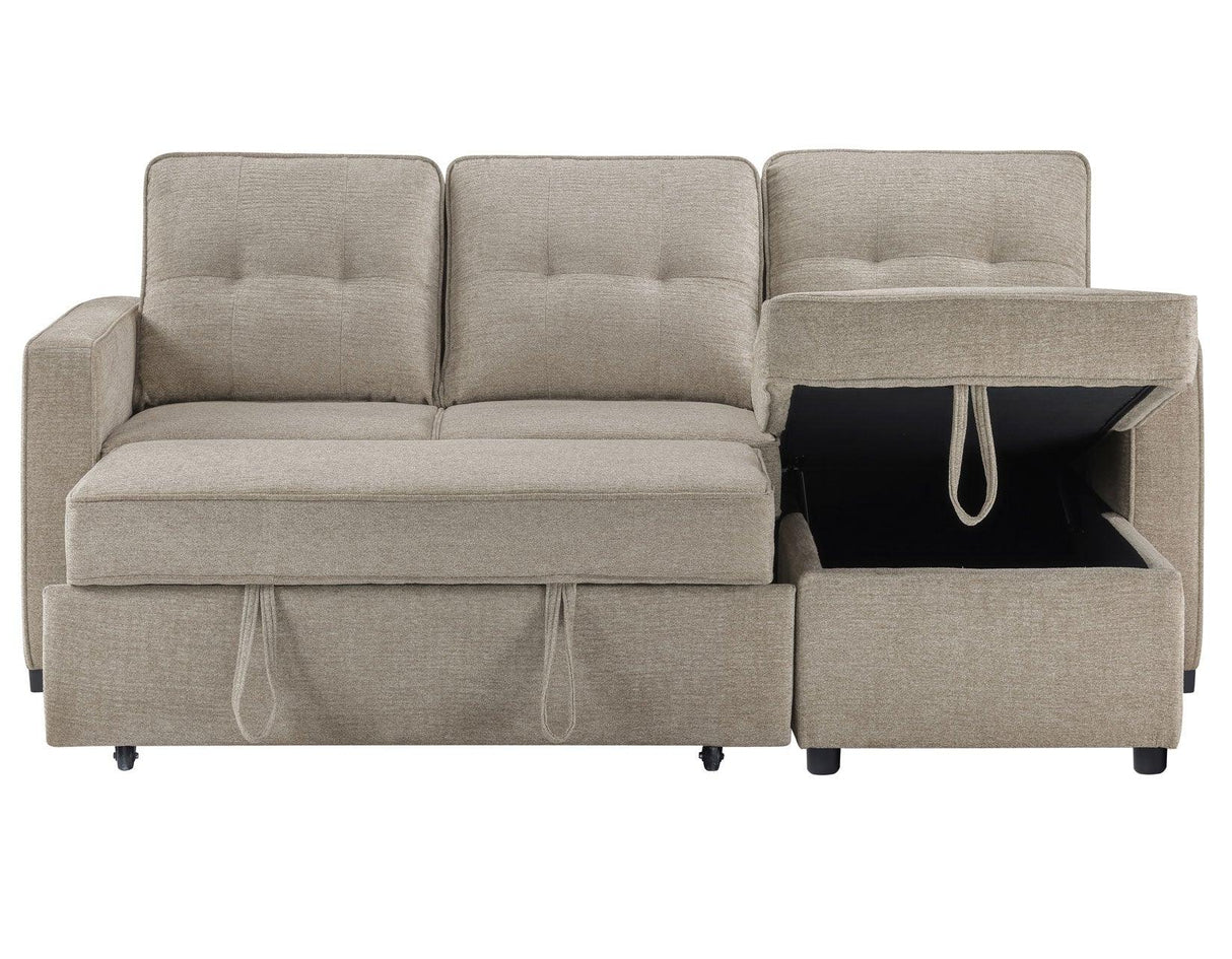 Noah Flippable, Convertible Storage Sleeper Chofa, Tan by Steve Silver at Eve Furniture