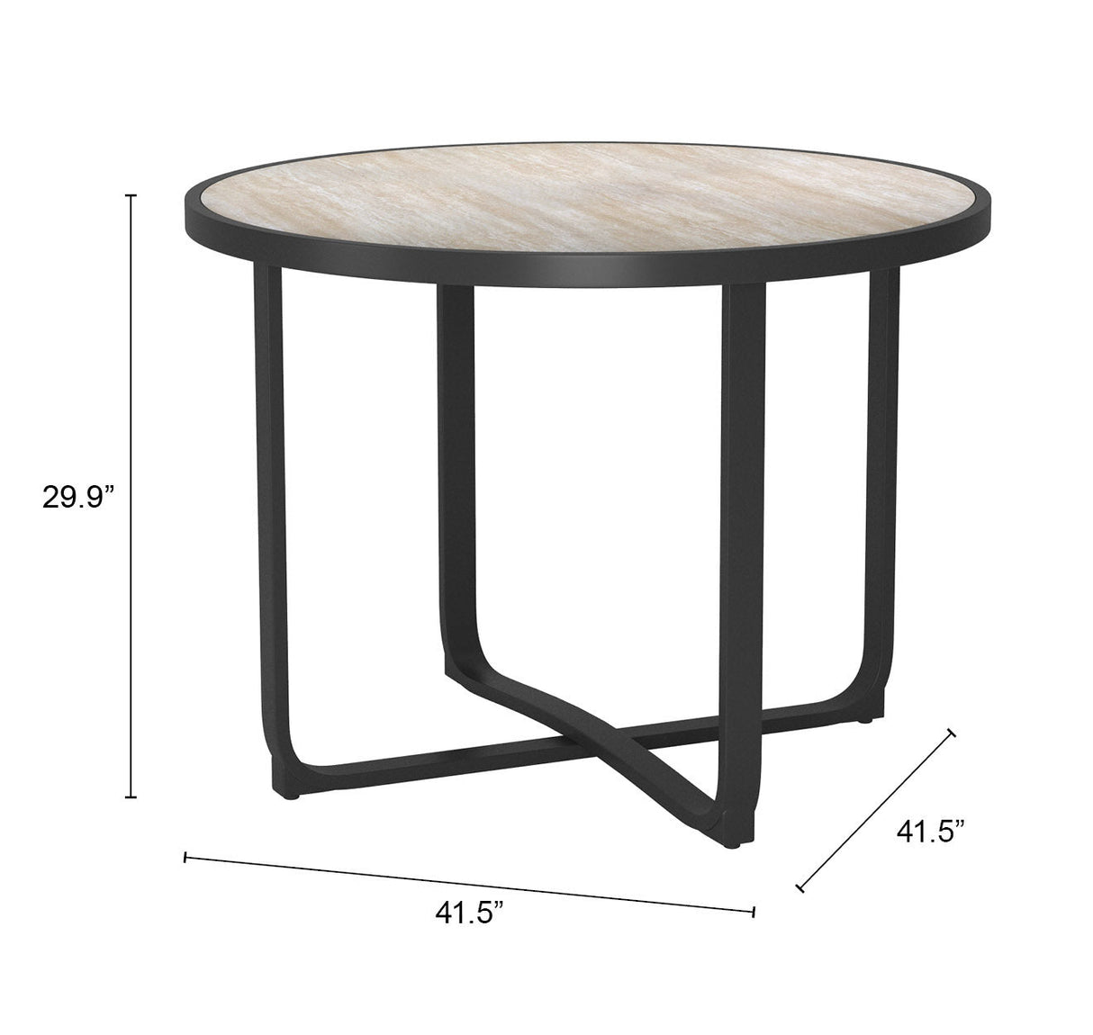 Noctan Black Outdoor Dining Table by Zuomod at Eve Furniture