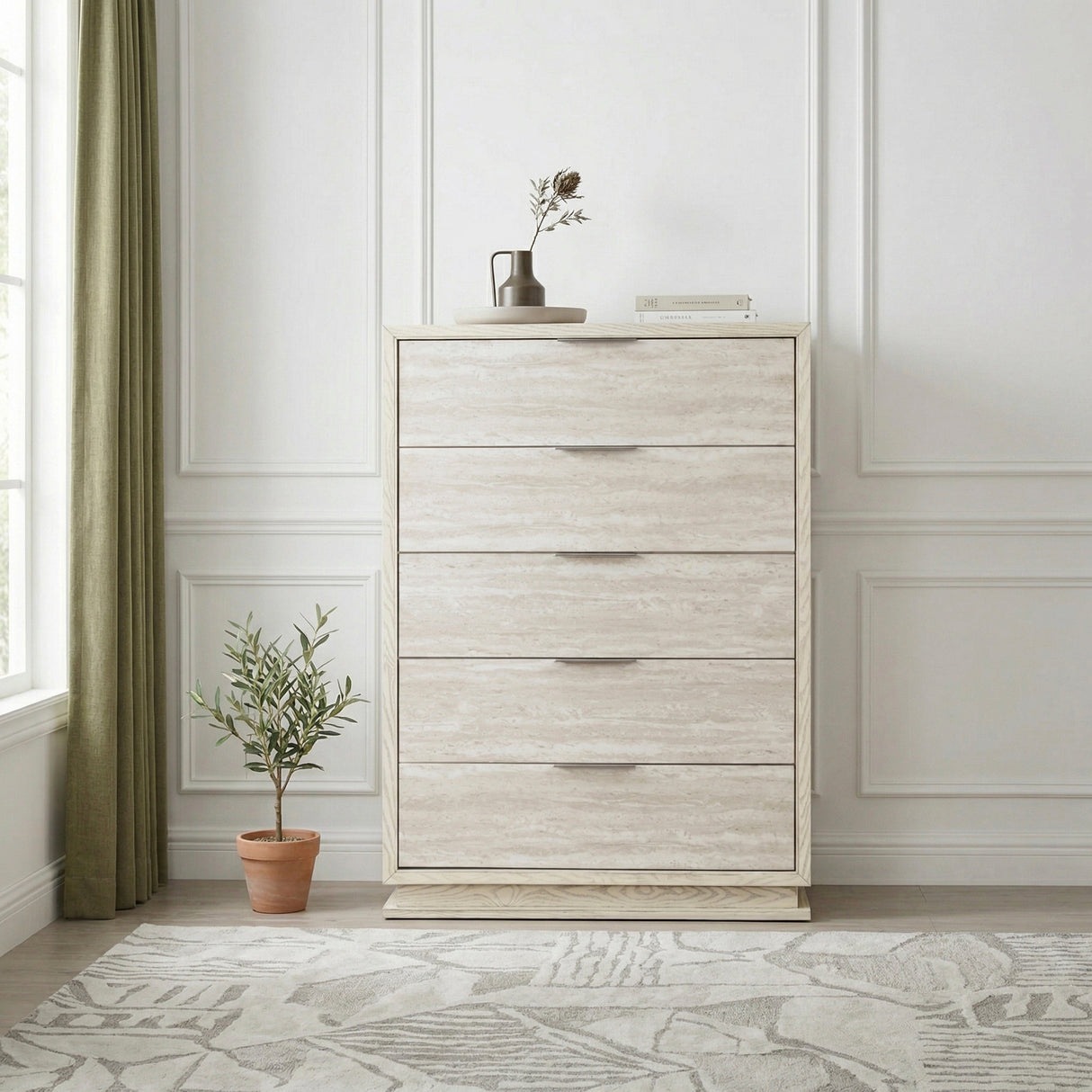 Noctis White/Light Gray Chest by Homelegance at Eve Furniture