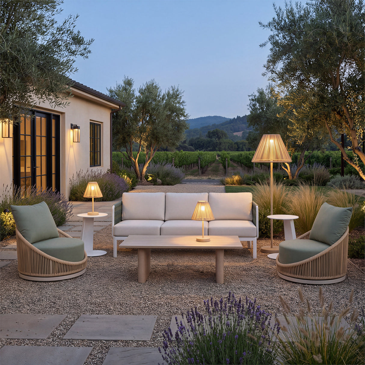Noga White Outdoor End Table by Zuomod at Eve Furniture