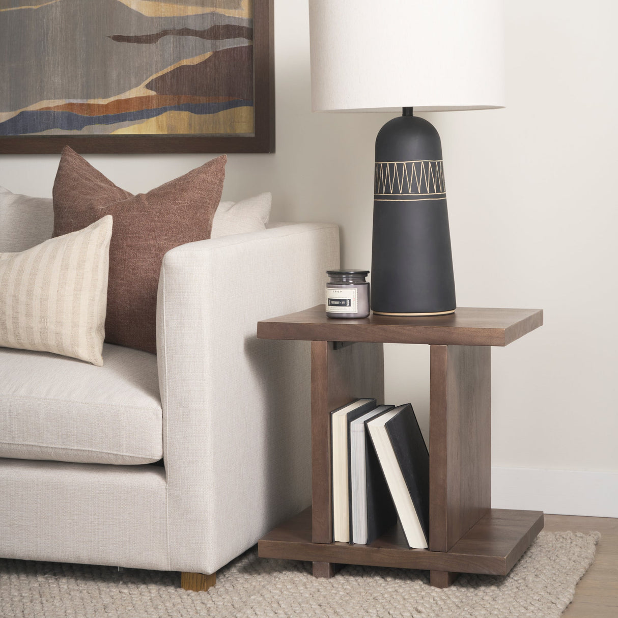Nohr Medium Brown Wood Accent Table by Mercana at Eve Furniture