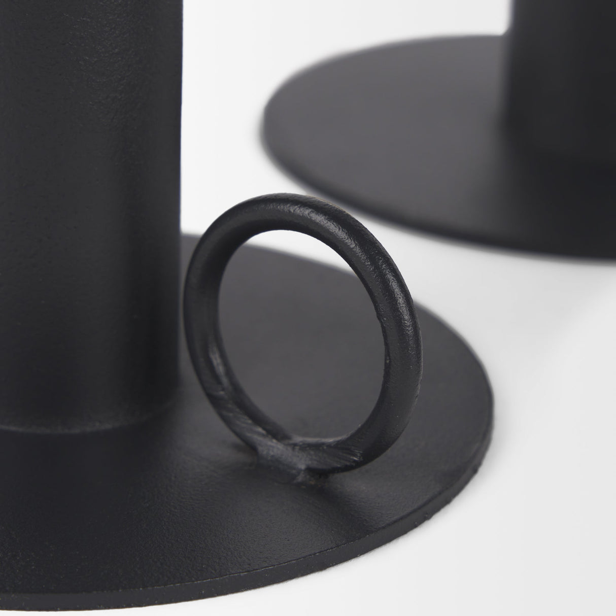 Noir Matte Black Metal Candle Holders (Set of 3) by Mercana at Eve Furniture