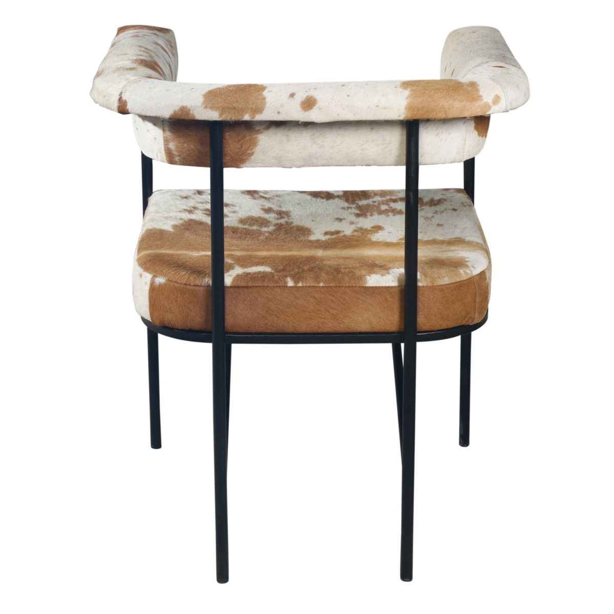 Nola 18" Dining Armchair in Nola 18" Dining Armchair in Brown Hair on Hide Leather by Home Trends & Design at Eve Furniture