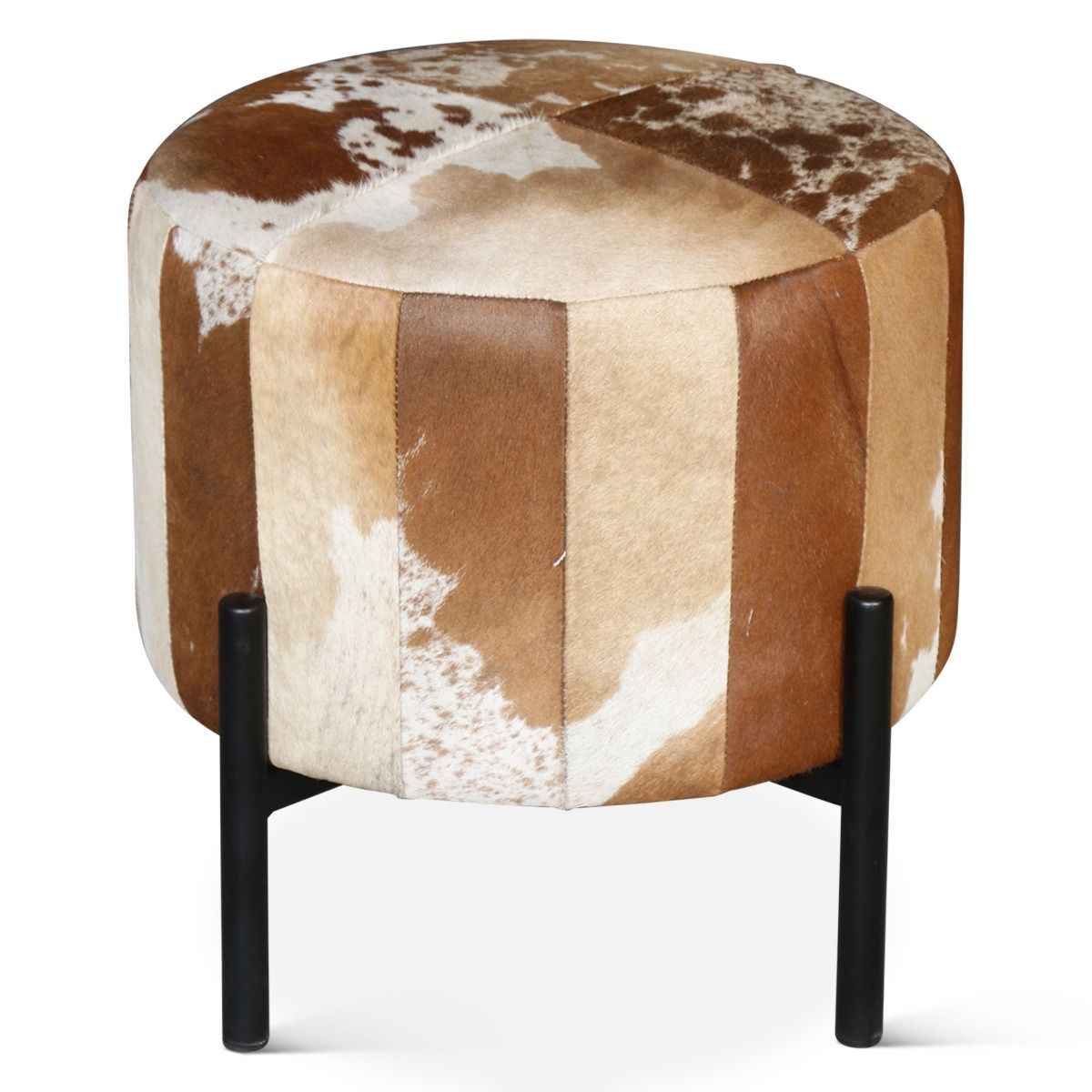 Nola 20" Stool in Brown Hair on Hide by Home Trends & Design at Eve Furniture