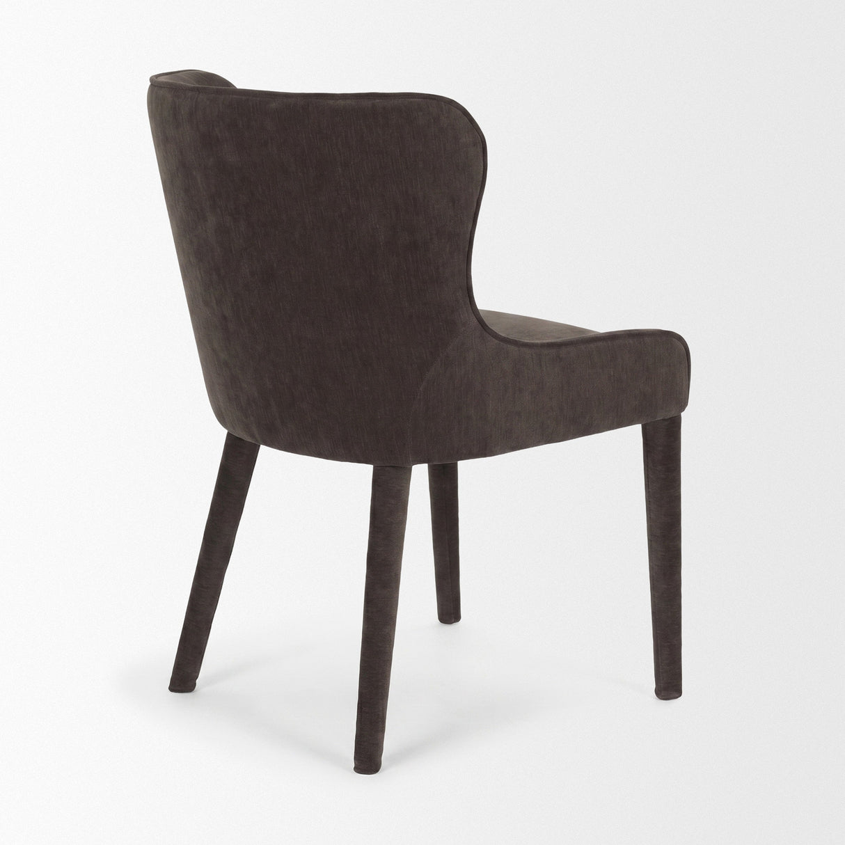 Nolan Slope Charcoal Chenille Dining Chair, Set of 2 by Mercana at Eve Furniture