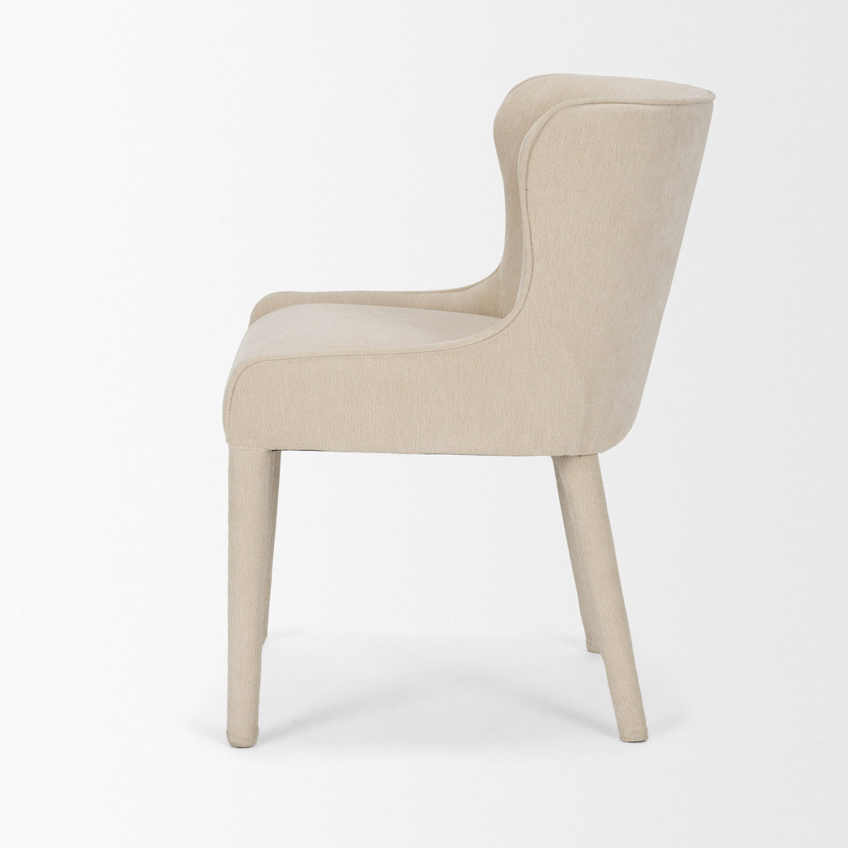 Nolan Slope Cream Chenille Dining Chair, Set of 2 by Mercana at Eve Furniture