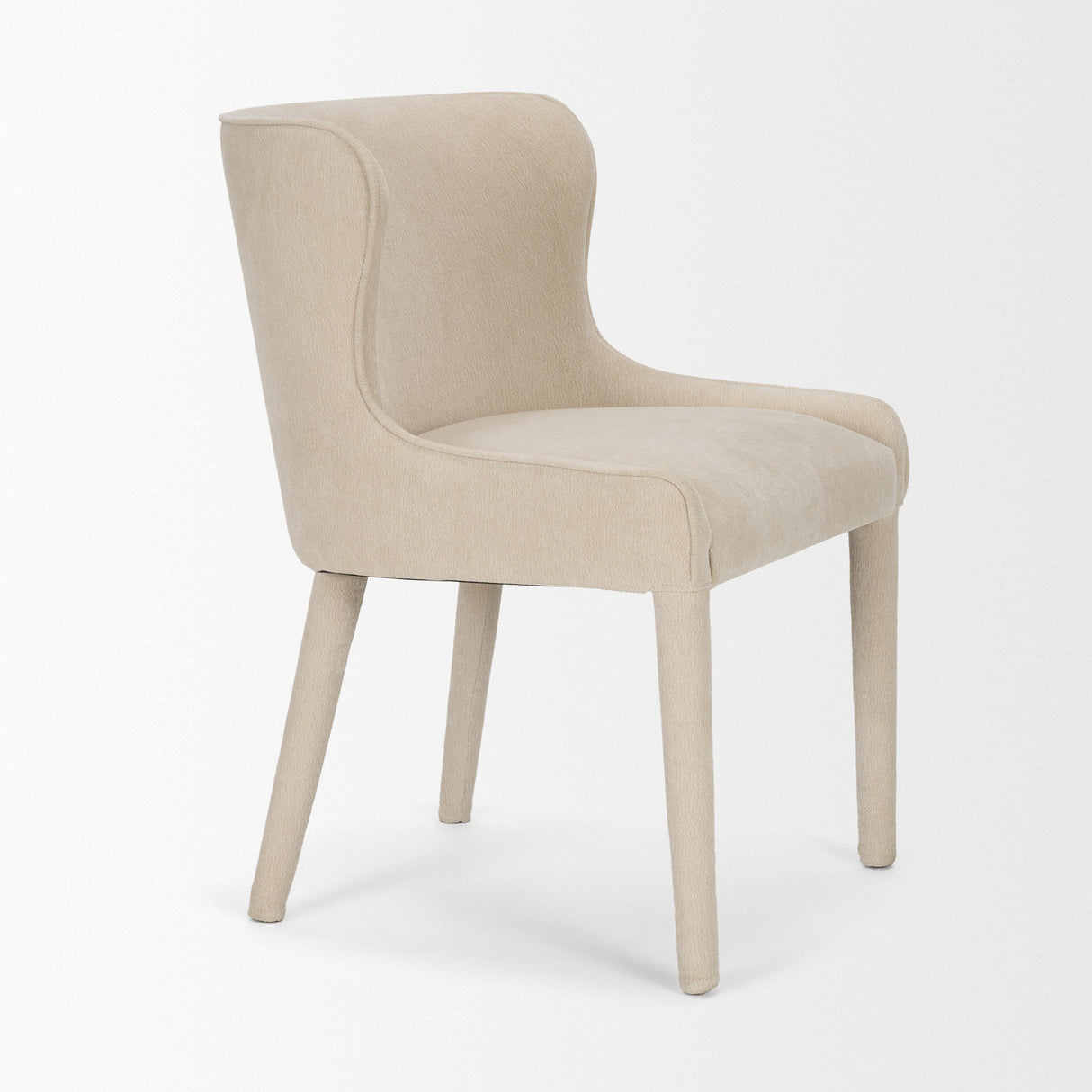 Nolan Slope Cream Chenille Dining Chair, Set of 2 by Mercana at Eve Furniture