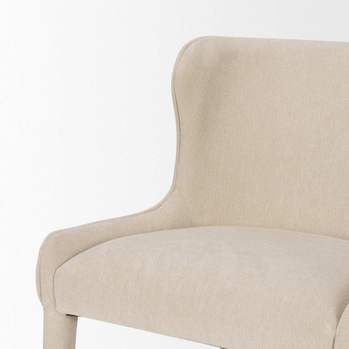 Nolan Slope Cream Chenille Dining Chair, Set of 2 by Mercana at Eve Furniture