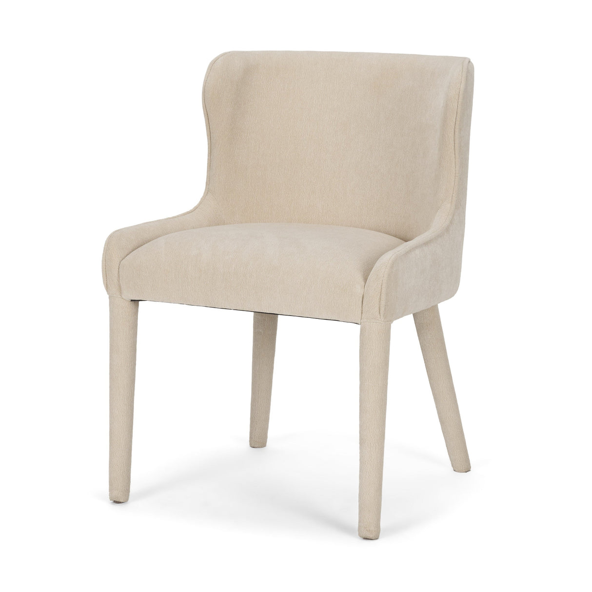Nolan Slope Cream Chenille Dining Chair, Set of 2 by Mercana at Eve Furniture