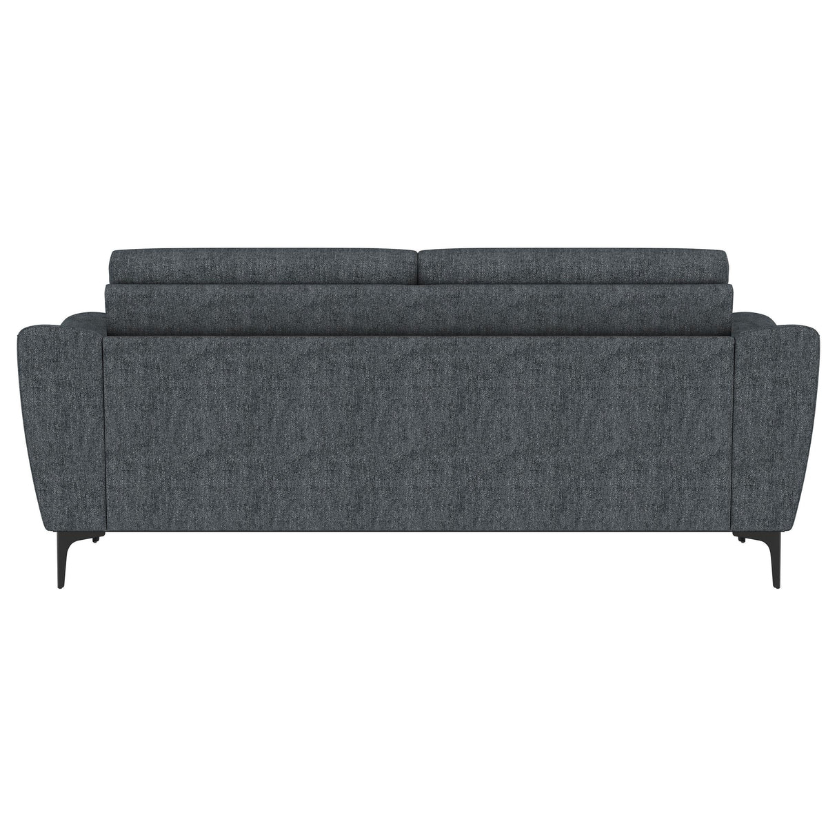 Nolan Upholstered Sloped Track Arm Sofa Charcoal by Coaster at Eve Furniture