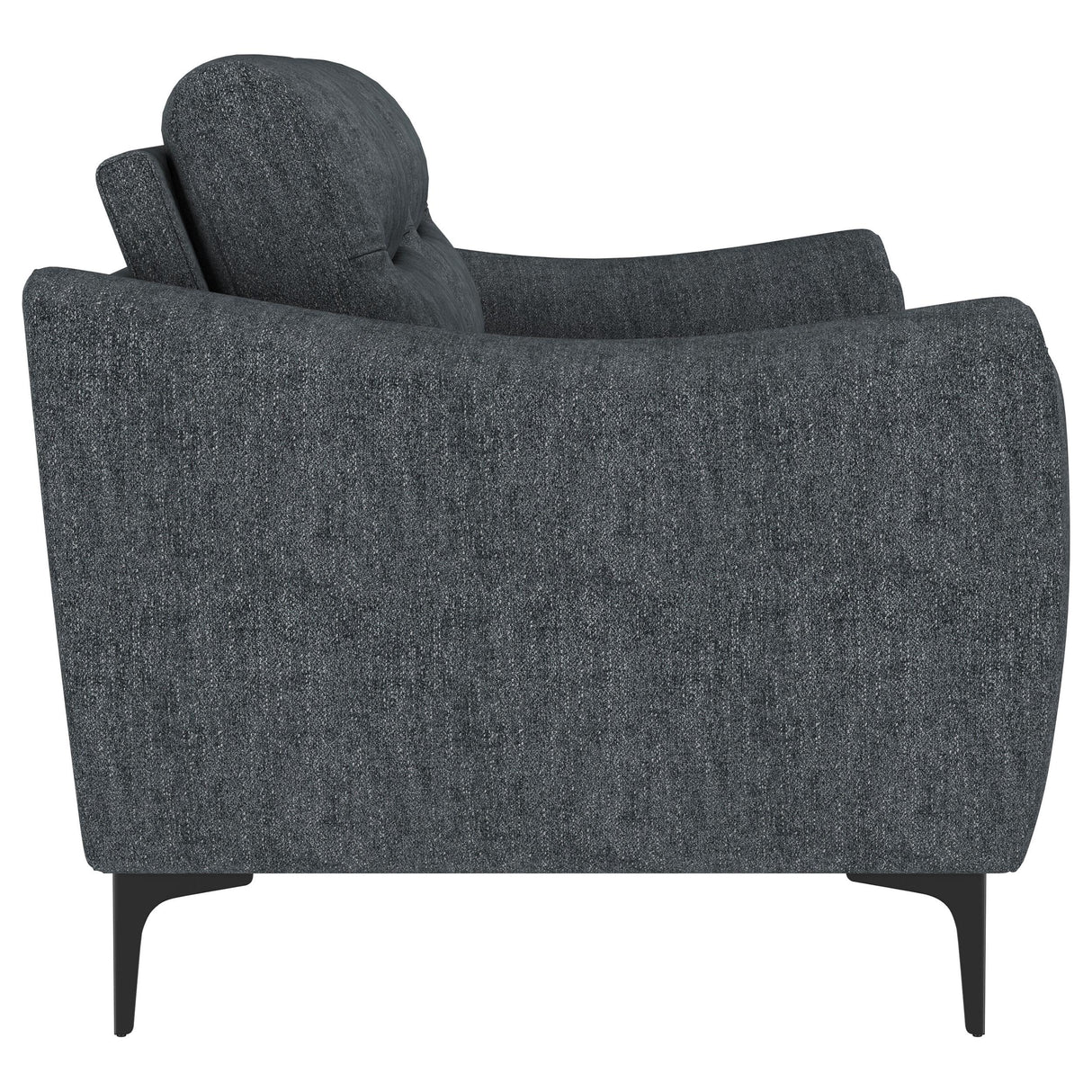 Nolan Upholstered Sloped Track Arm Sofa Charcoal by Coaster at Eve Furniture
