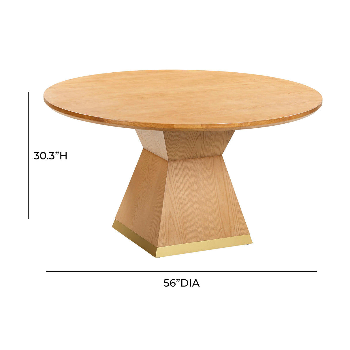 Nolan Wood 56" Round Dining Table by TOV Furniture at Eve Furniture
