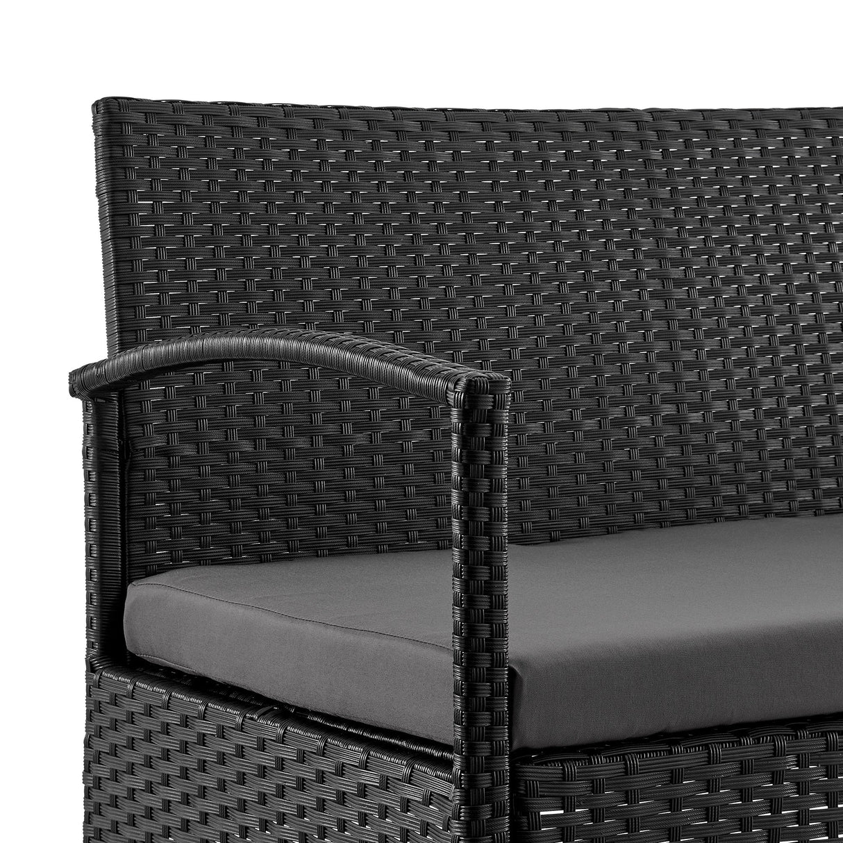 Noli Patio 4-Person Conversation Set with Coffee Table with Grey Cushions by Manhattan Comfort at Eve Furniture