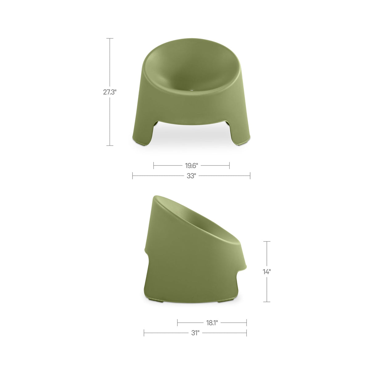 Nolla Green Outdoor Accent Chair (Set of 2) by MOES at Eve Furniture