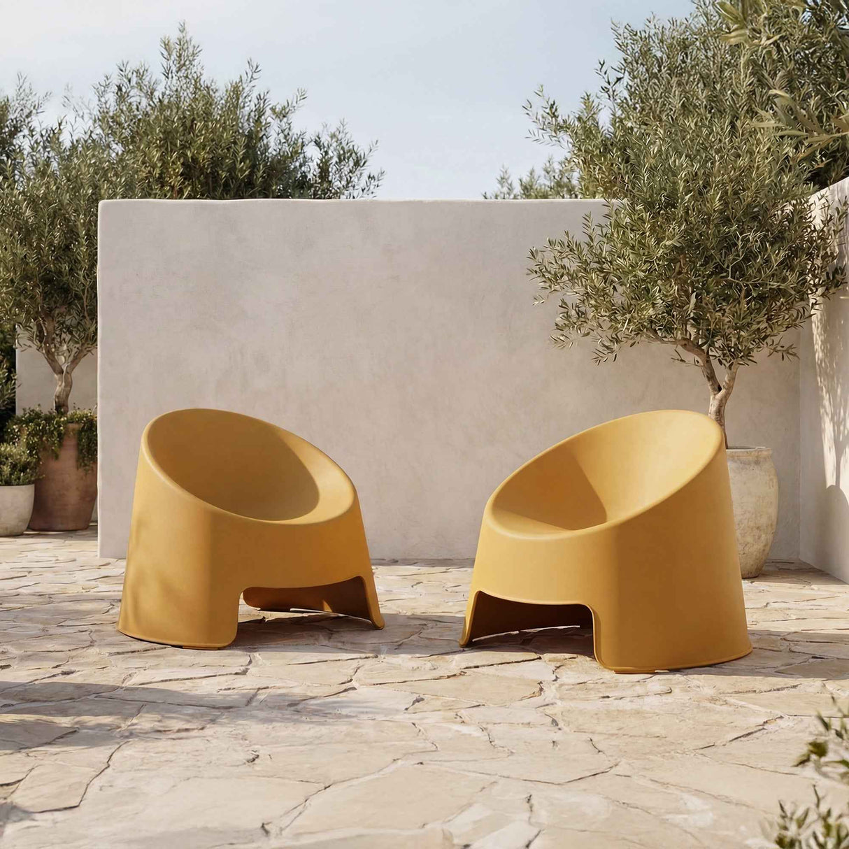 Nolla Yellow Outdoor Accent Chair (Set of 2) by Moe's Home at Eve Furniture
