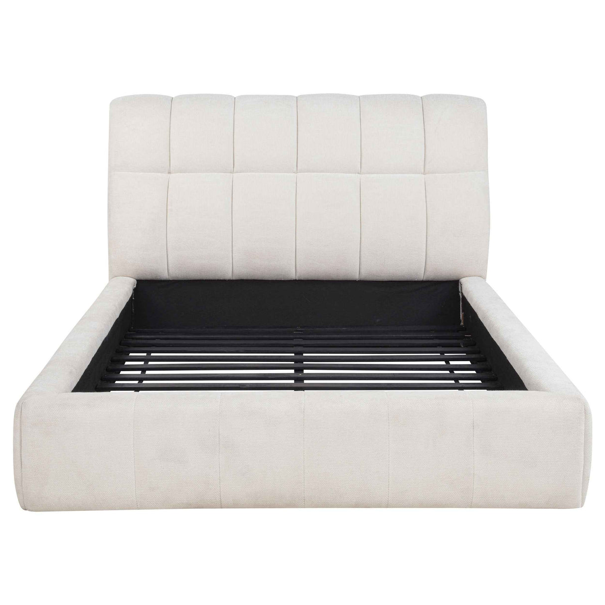 Nollet Cream 48-inch Upholstered Queen Panel Platform Bed by Coaster at Eve Furniture