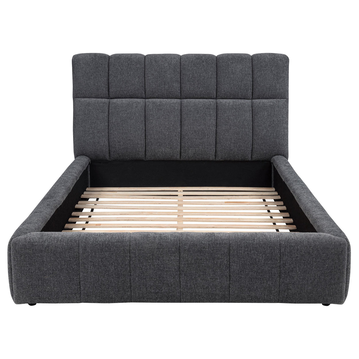 Nollet Gray 48-inch Upholstered California King Platform Bed by Coaster at Eve Furniture