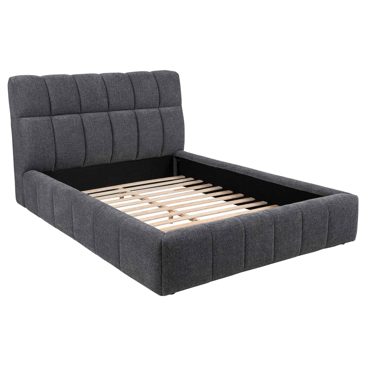 Nollet Grey 48-inch Upholstered Queen Panel Platform Bed by Coaster at Eve Furniture