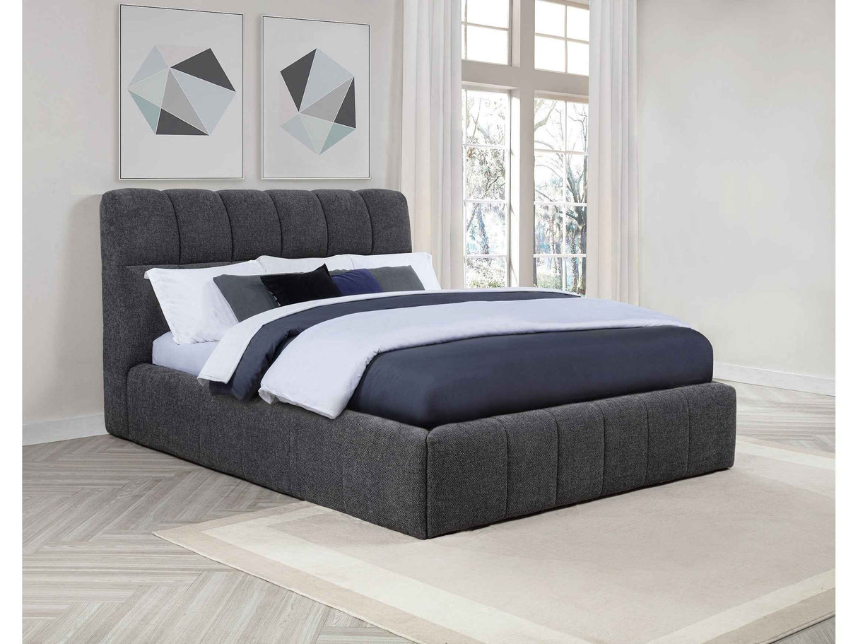 Nollet Grey 48-inch Upholstered Queen Panel Platform Bed by Coaster at Eve Furniture