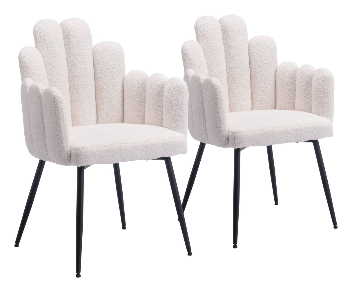 Noosa Ivory Dining Chair (Set of 2) by Zuomod at Eve Furniture
