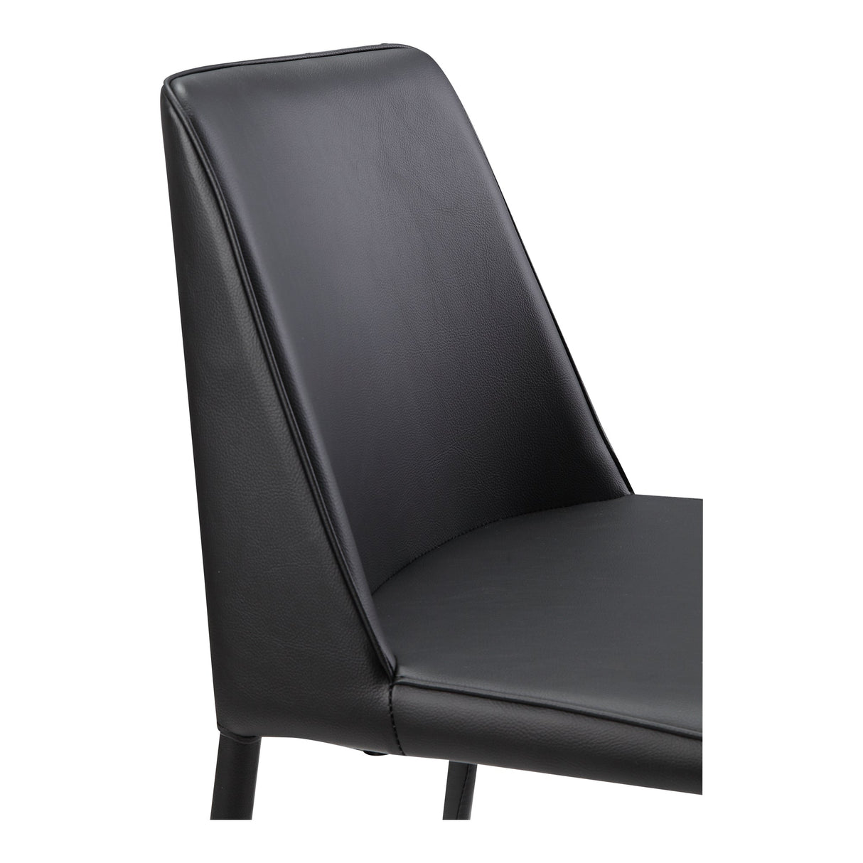 Nora Black Vegan Leather Dining Chair (Set of 2) by MOES at Eve Furniture