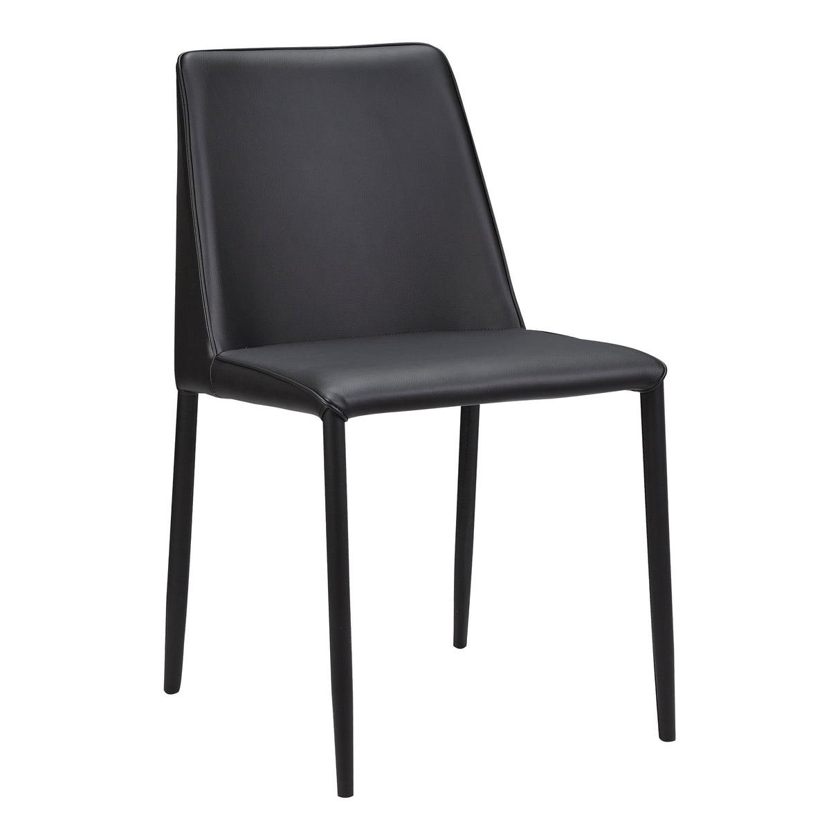 Nora Black Vegan Leather Dining Chair (Set of 2) by MOES at Eve Furniture