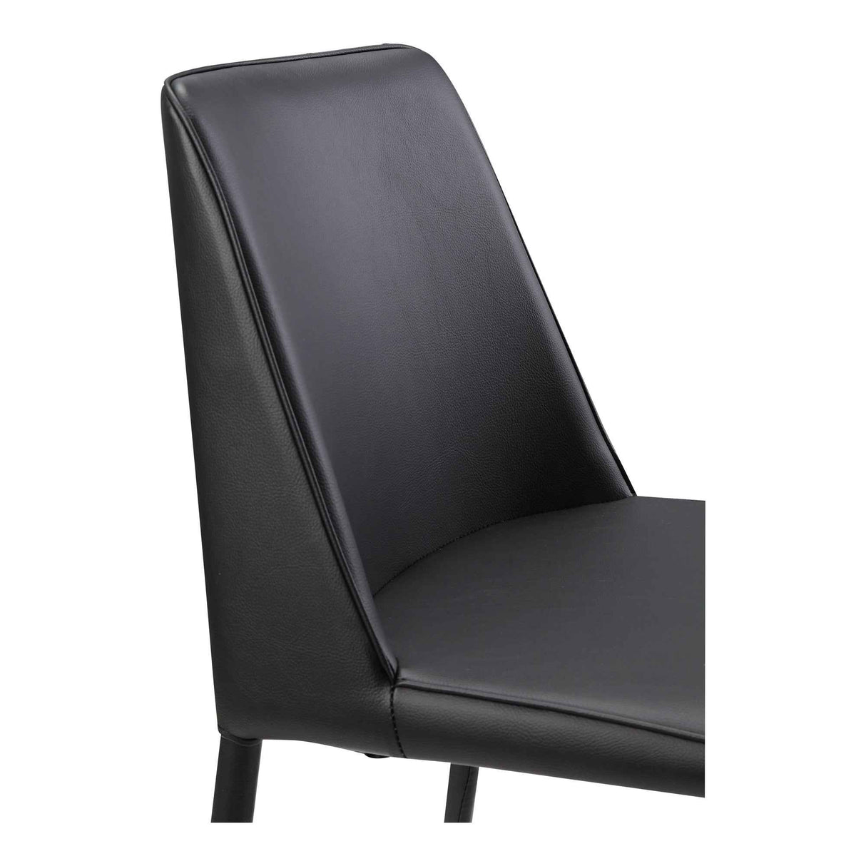Nora Black Vegan Leather Dining Chair (Set of 2)