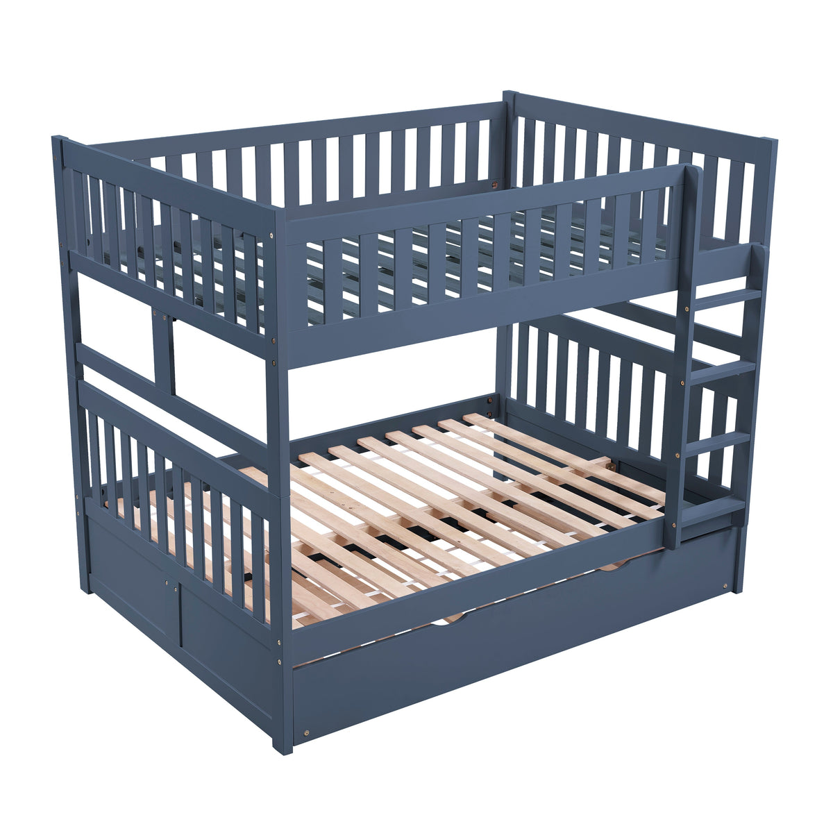 Nora Blue Full/Full Bunk Bed by Homelegance at Eve Furniture