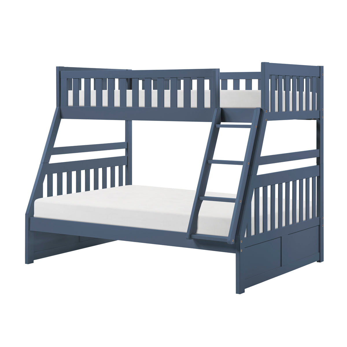 Nora Blue Twin/Full Bunk Bed by Homelegance at Eve Furniture