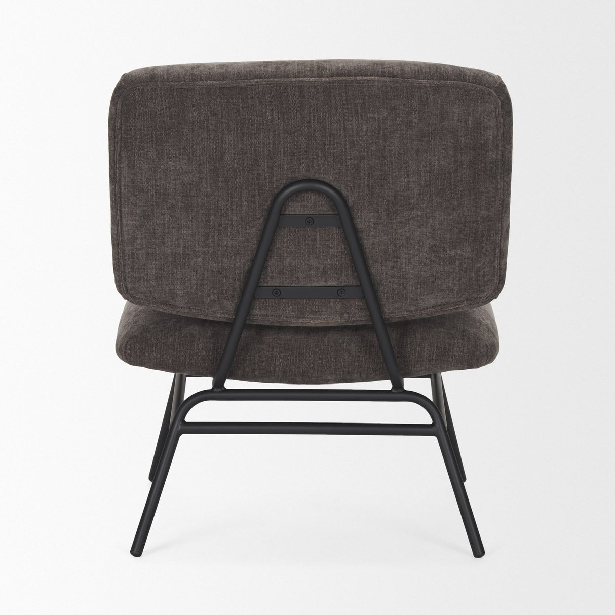 Nora Charcoal Fabric w/ Matte Black Metal Legs Accent Chair by Mercana at Eve Furniture