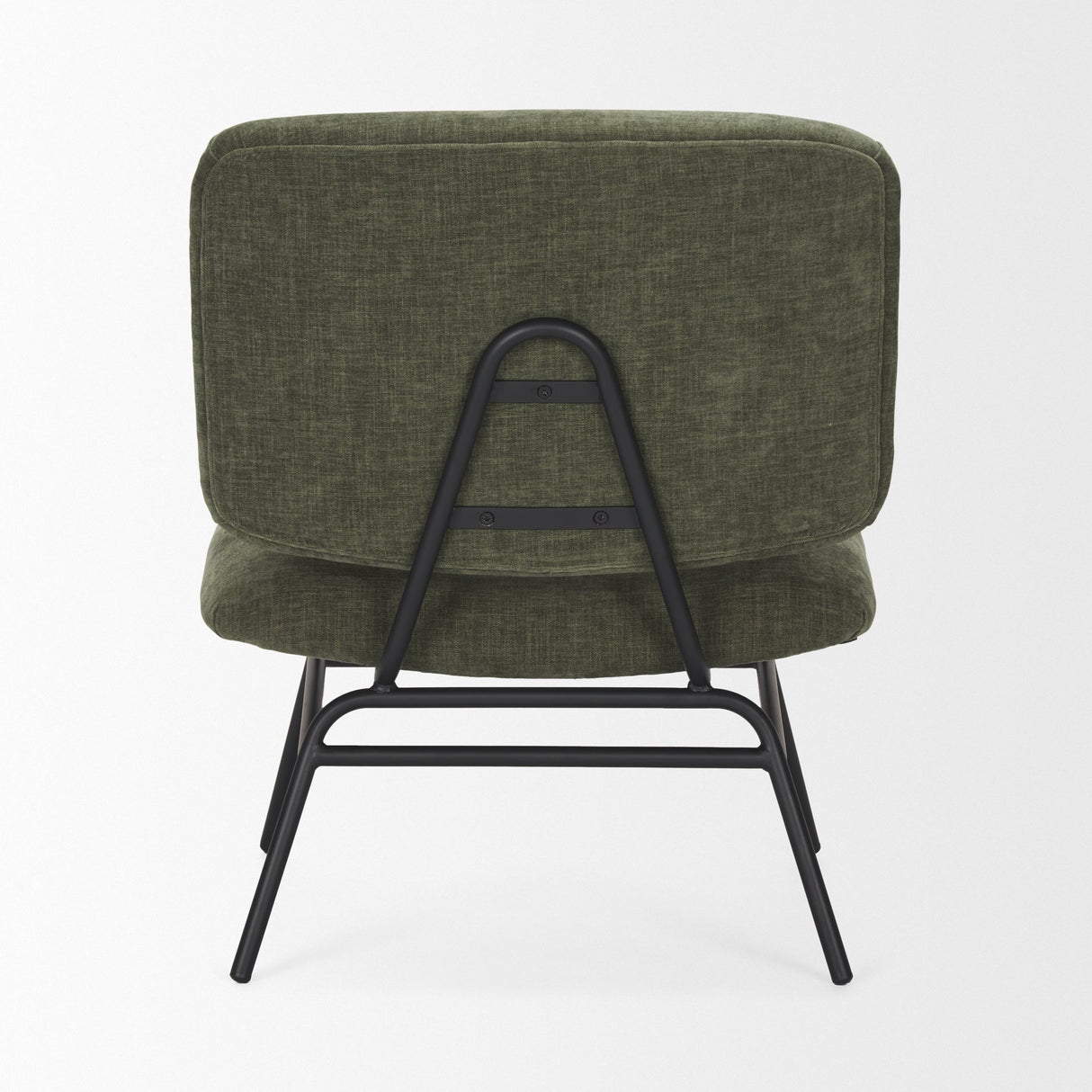 Nora Forest Green Fabric w/ Matte Black Metal Legs Accent Chair by Mercana at Eve Furniture
