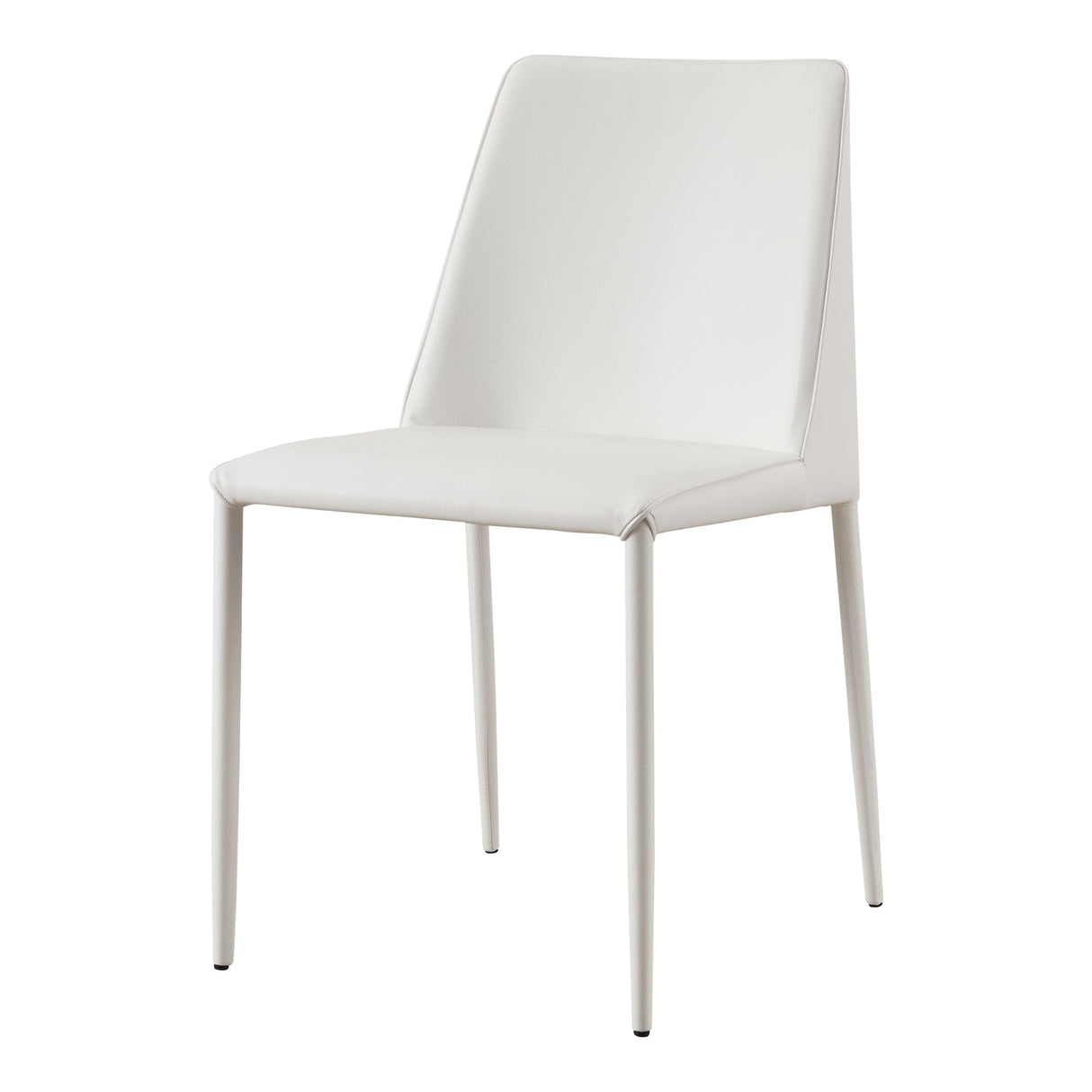 Nora White Vegan Leather Dining Chair (Set of 2) by MOES at Eve Furniture