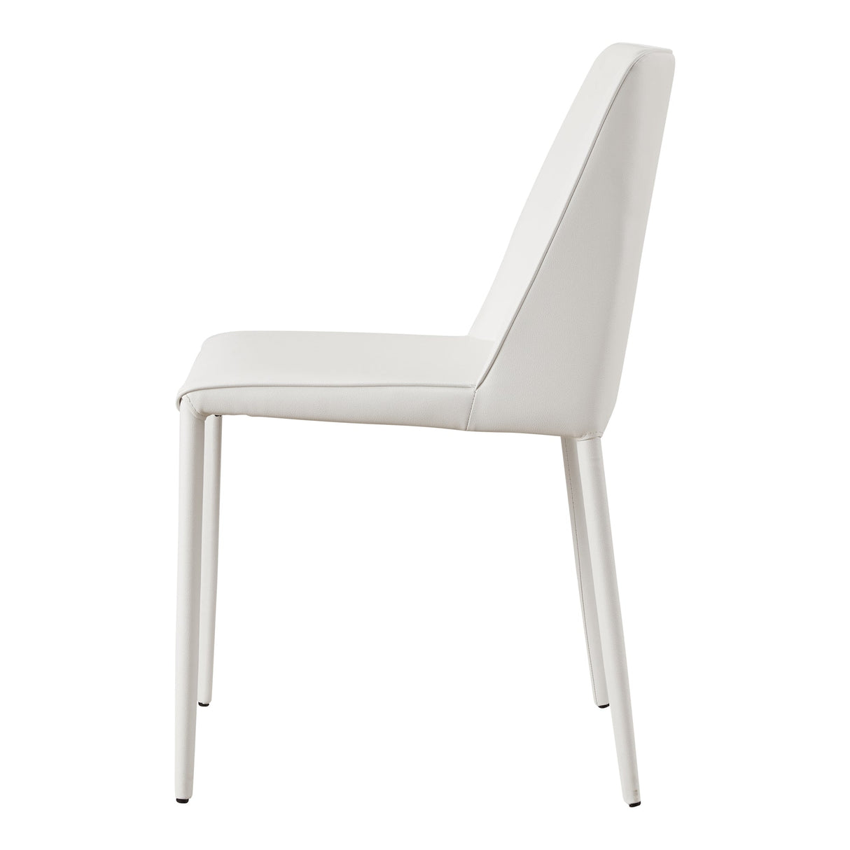 Nora White Vegan Leather Dining Chair (Set of 2) by MOES at Eve Furniture