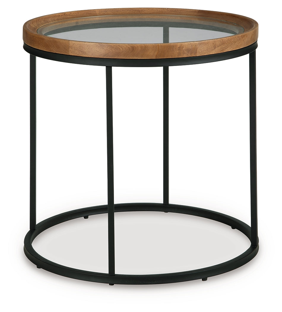 Noraluna Medium Brown End Table by Ashley at Eve Furniture