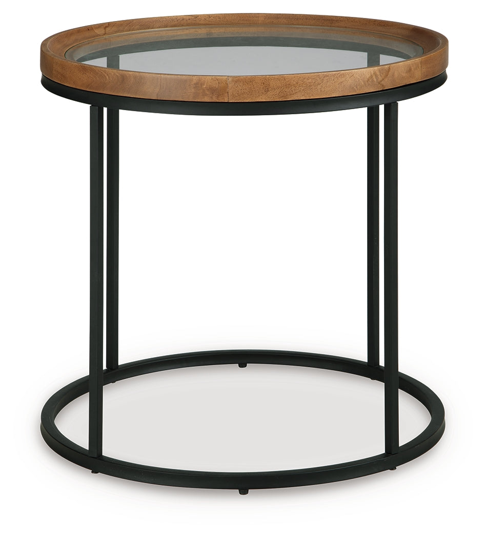 Noraluna Medium Brown End Table by Ashley at Eve Furniture