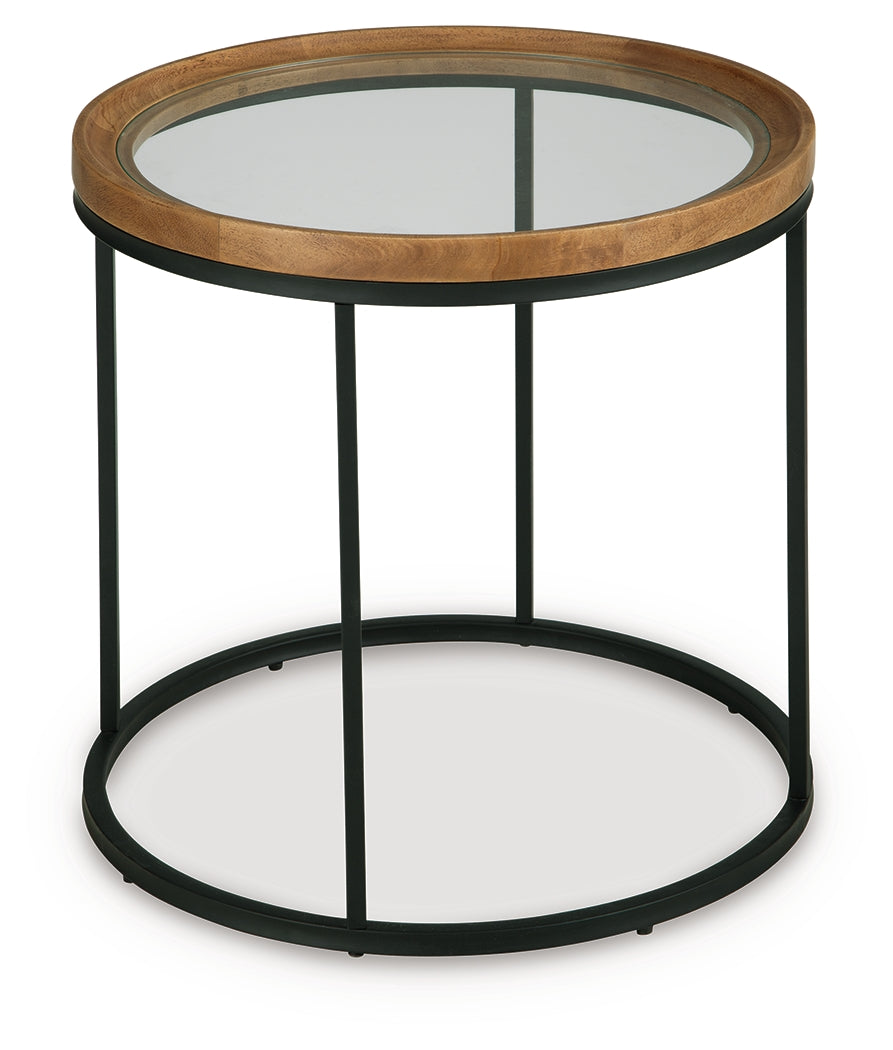 Noraluna Medium Brown End Table by Ashley at Eve Furniture