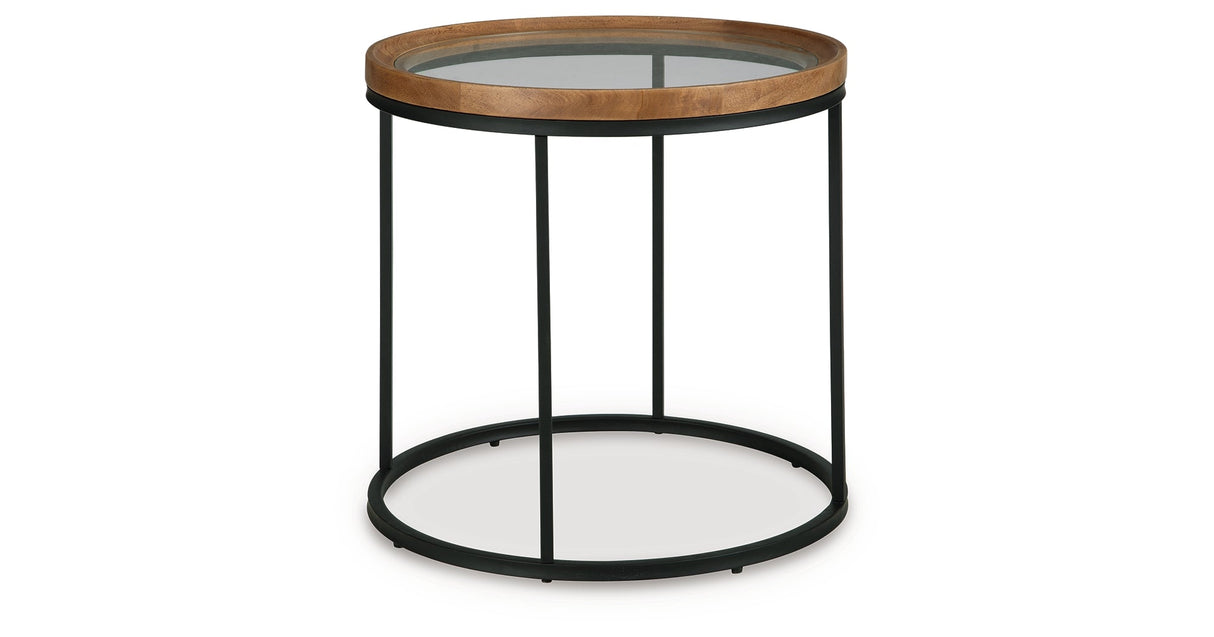 Noraluna Medium Brown End Table by Ashley at Eve Furniture