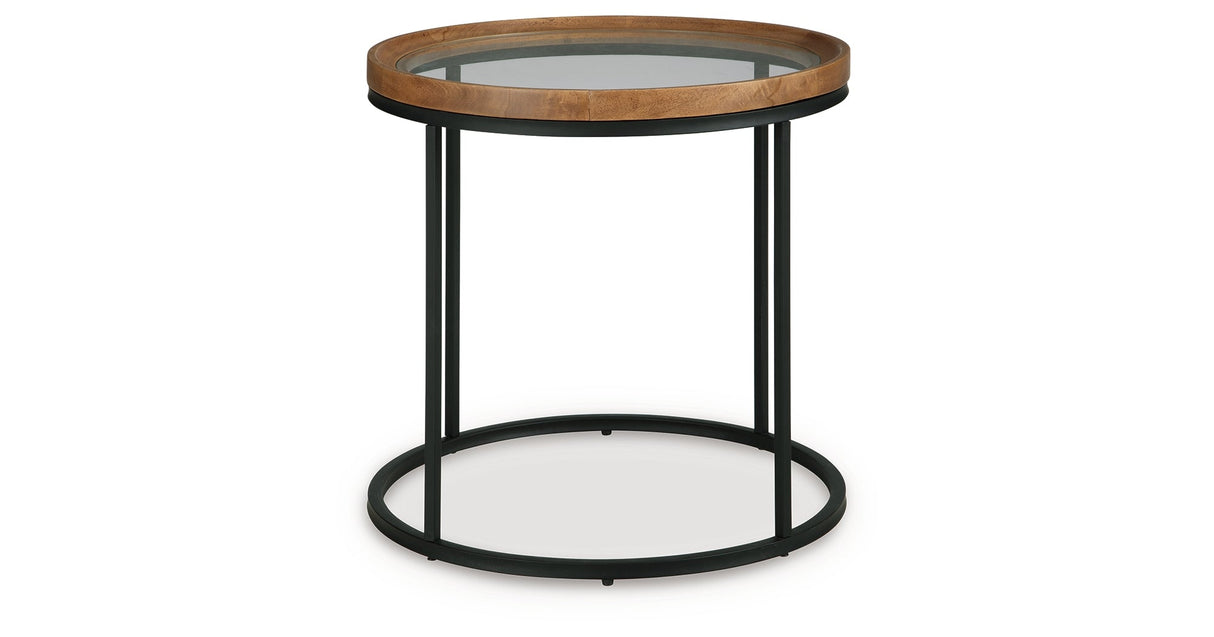 Noraluna Medium Brown End Table by Ashley at Eve Furniture