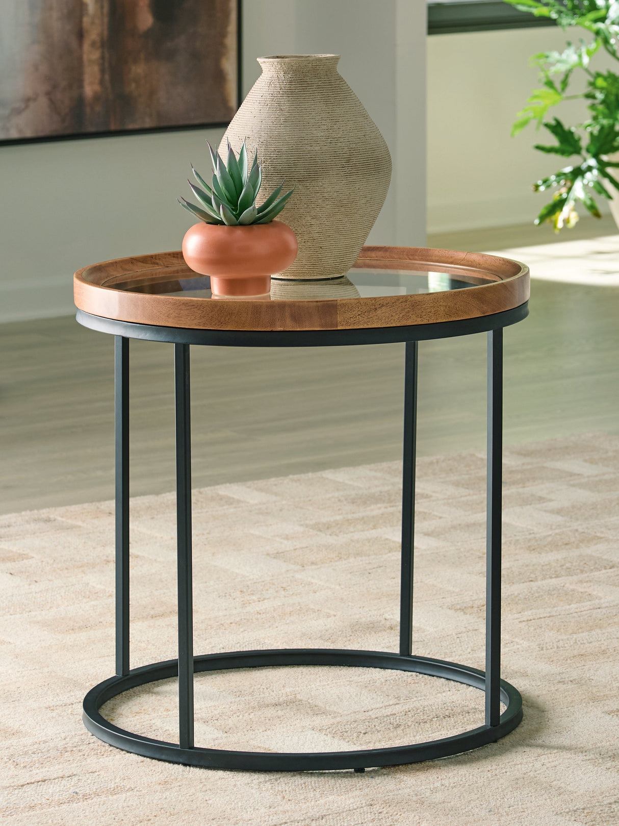 Noraluna Medium Brown End Table by Ashley at Eve Furniture