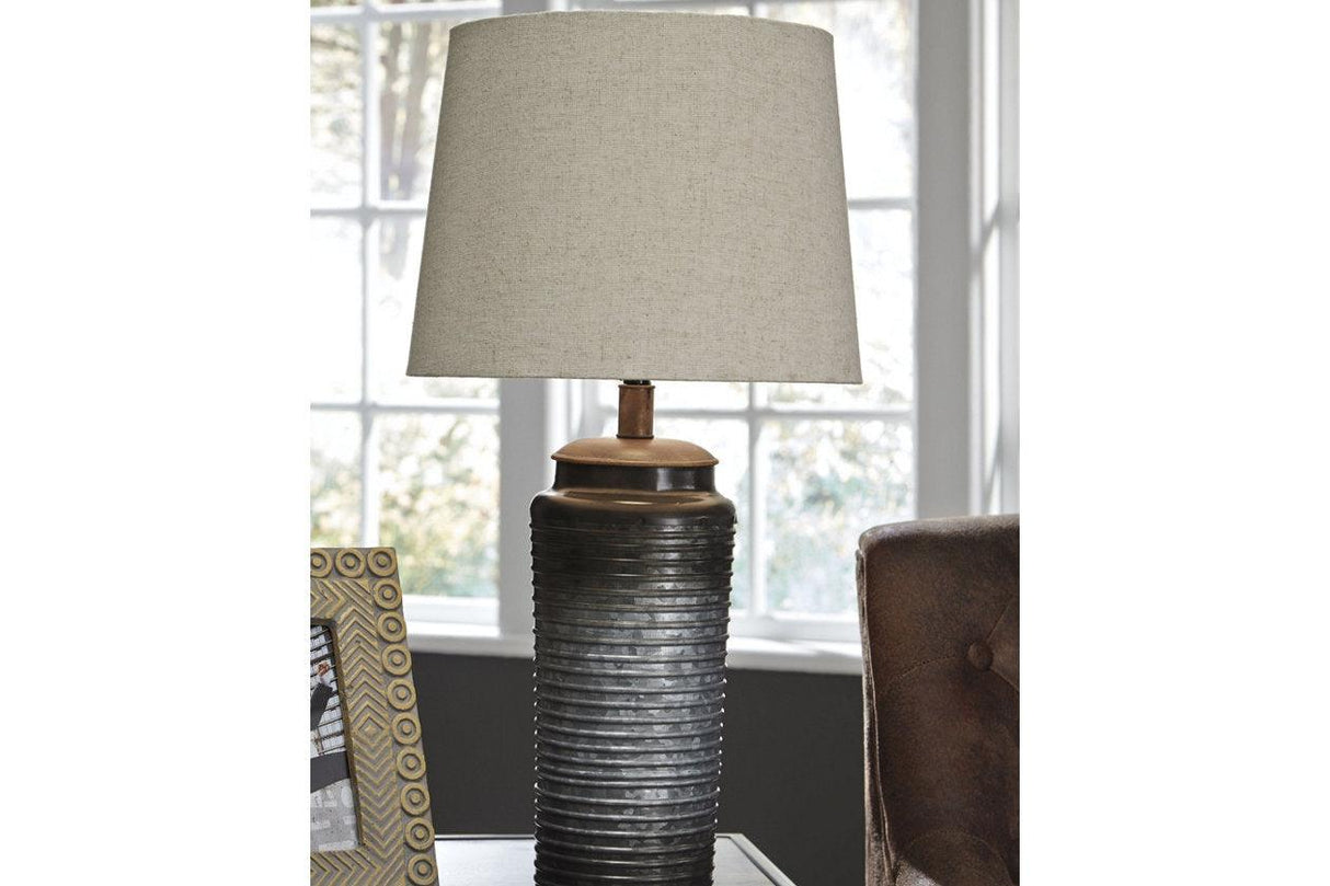 Norbert Gray Table Lamp by Ashley at Eve Furniture