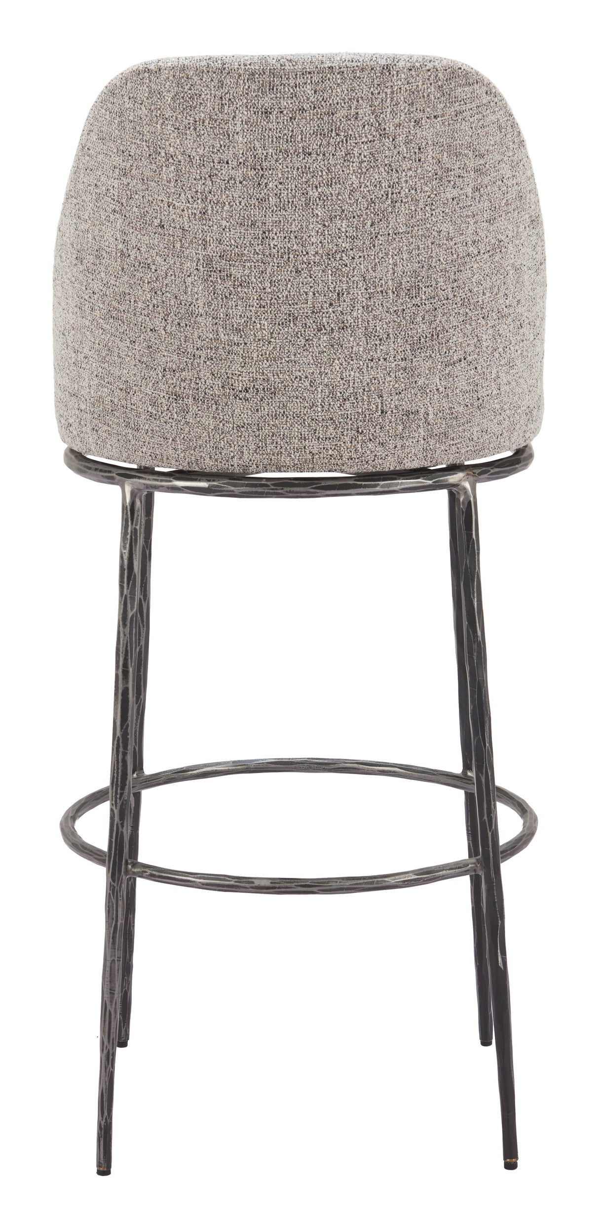 Nordhavn Gray Swivel Barstool by Zuomod at Eve Furniture