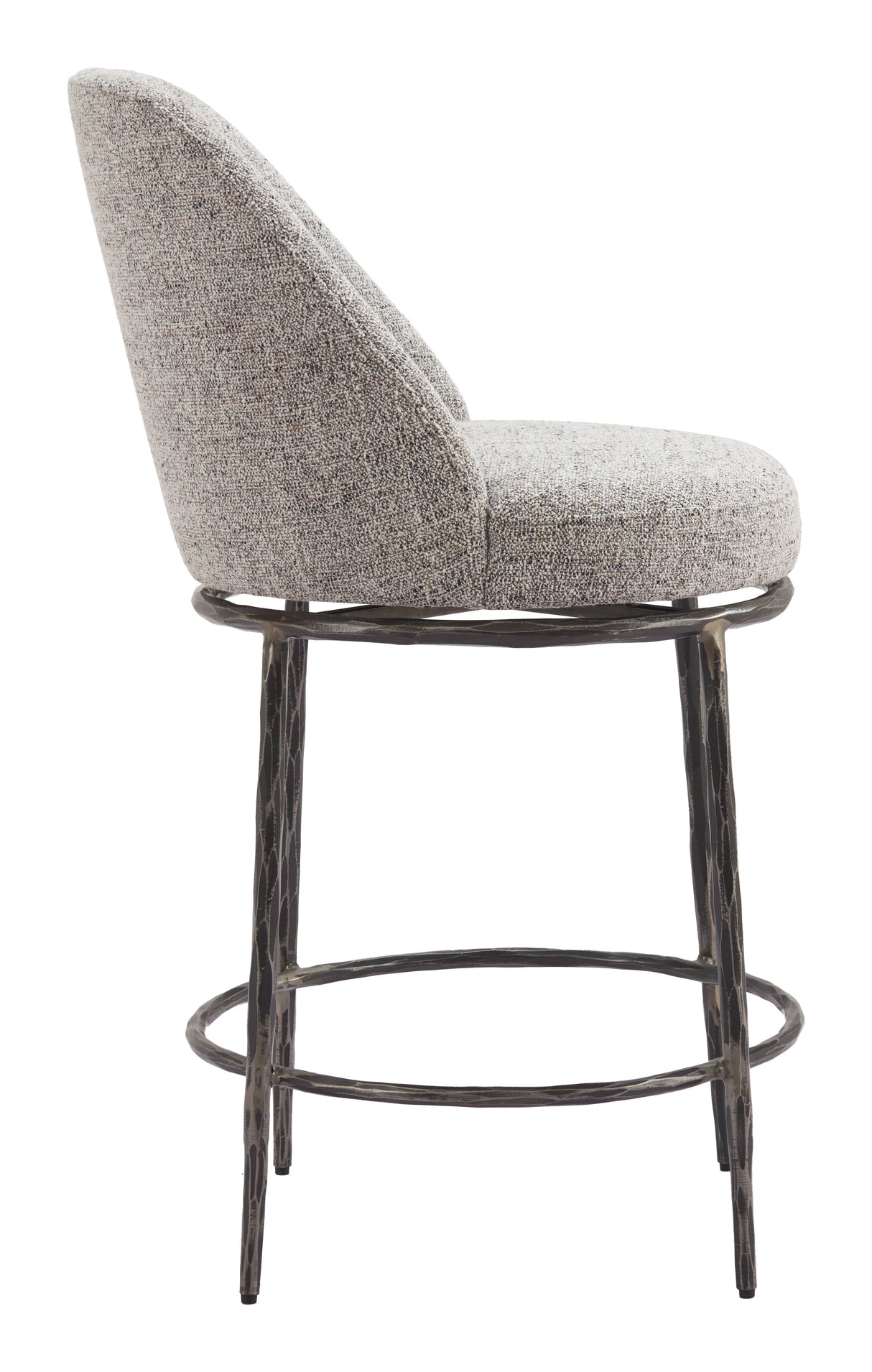 Nordhavn Gray Swivel Counter Stool by Zuomod at Eve Furniture