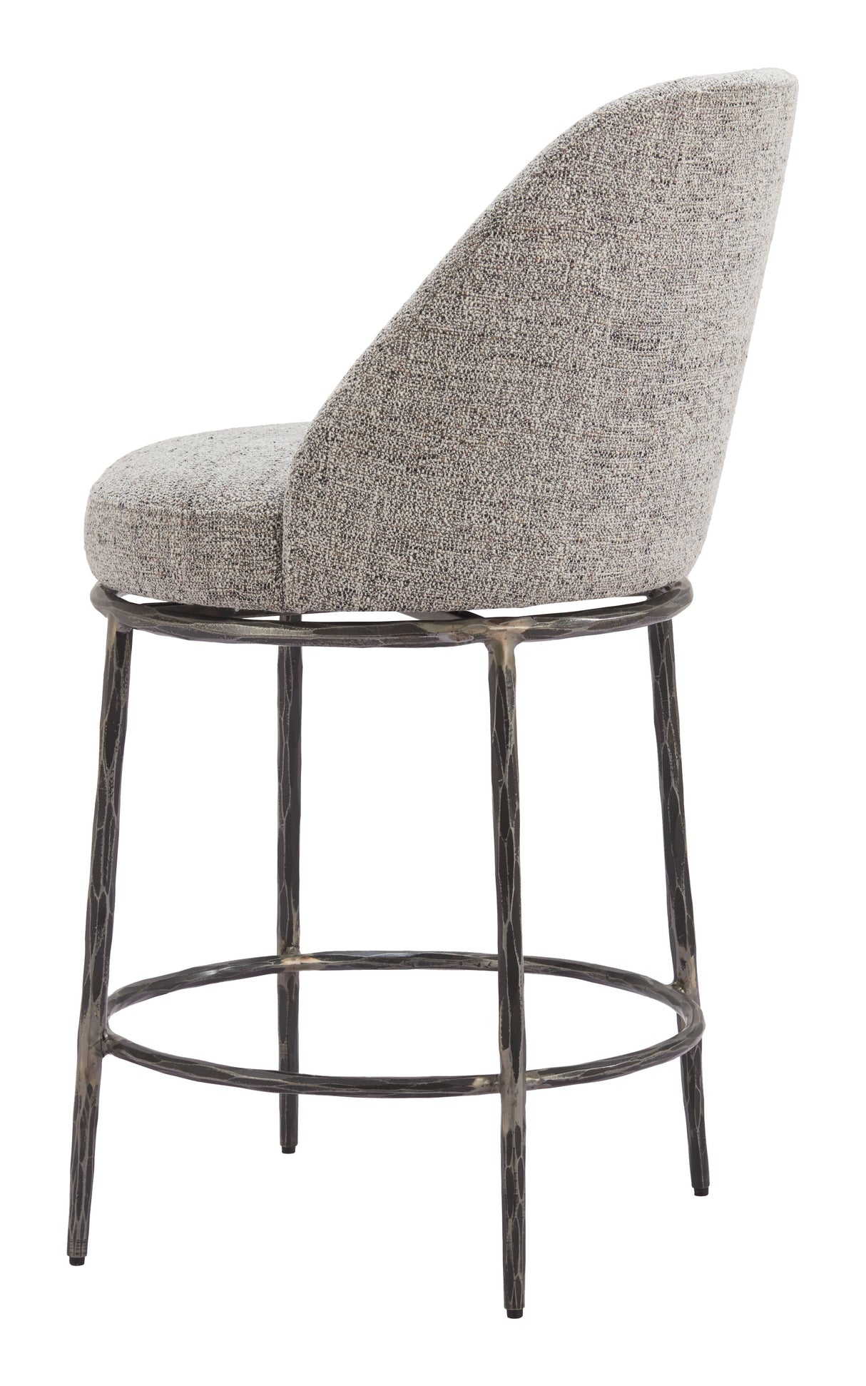 Nordhavn Gray Swivel Counter Stool by Zuomod at Eve Furniture