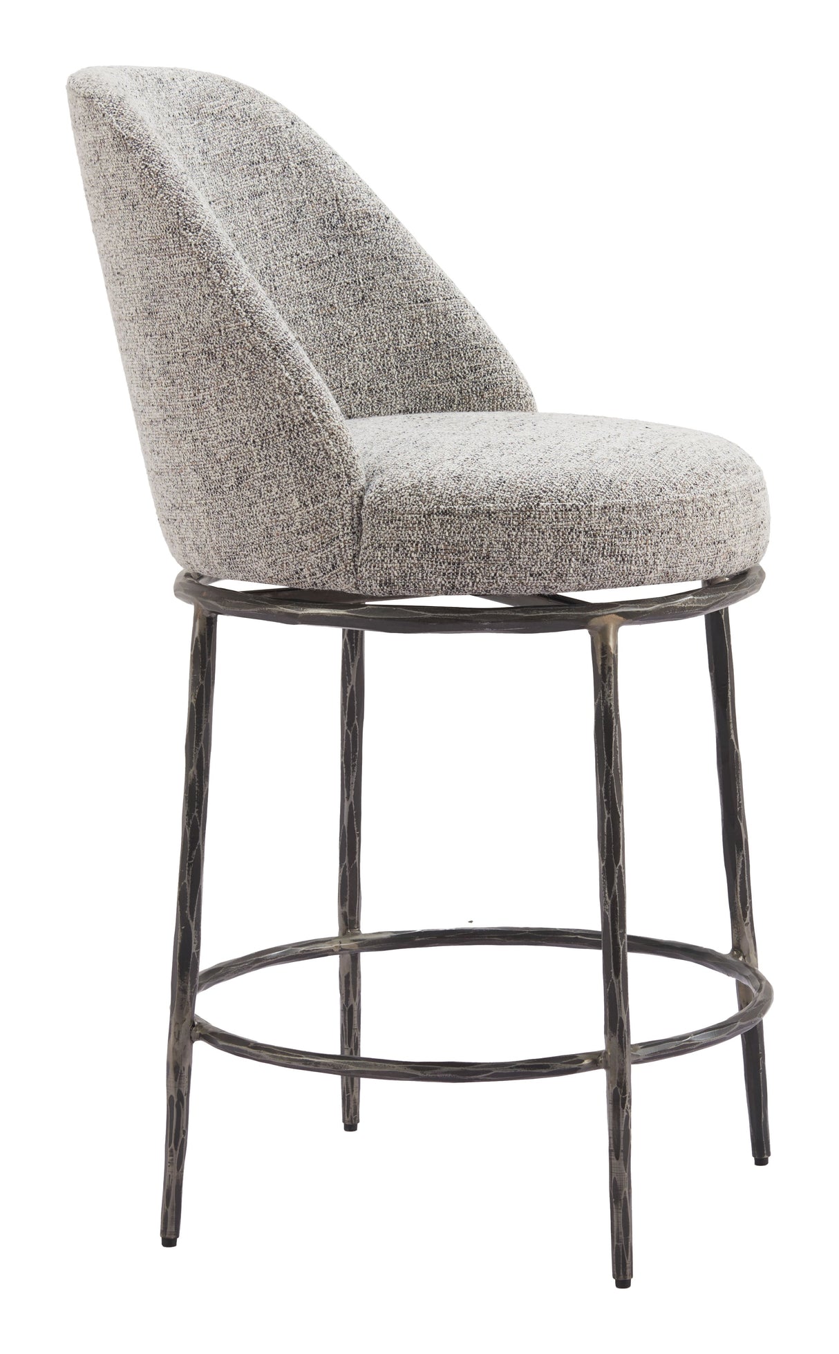 Nordhavn Gray Swivel Counter Stool by Zuomod at Eve Furniture